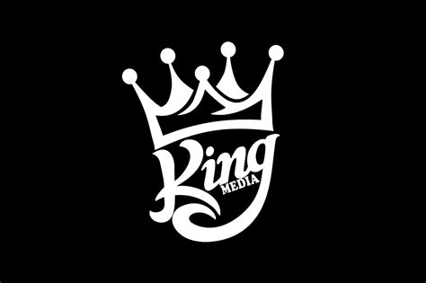 king logo black and white font