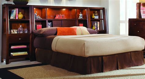 King Size Bedroom Sets With Bookcase Headboard