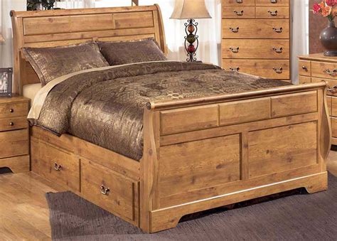 King Storage Bed Pine