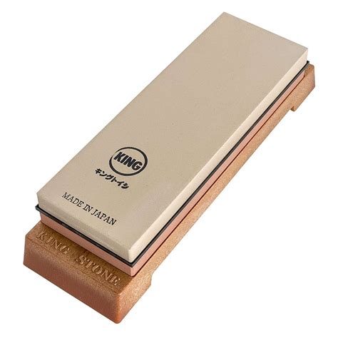 King Two Sided Sharpening Stone With Base