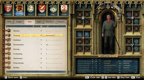 kingdom come deliverance stats guide