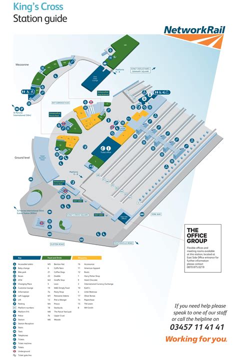 kings cross train station map