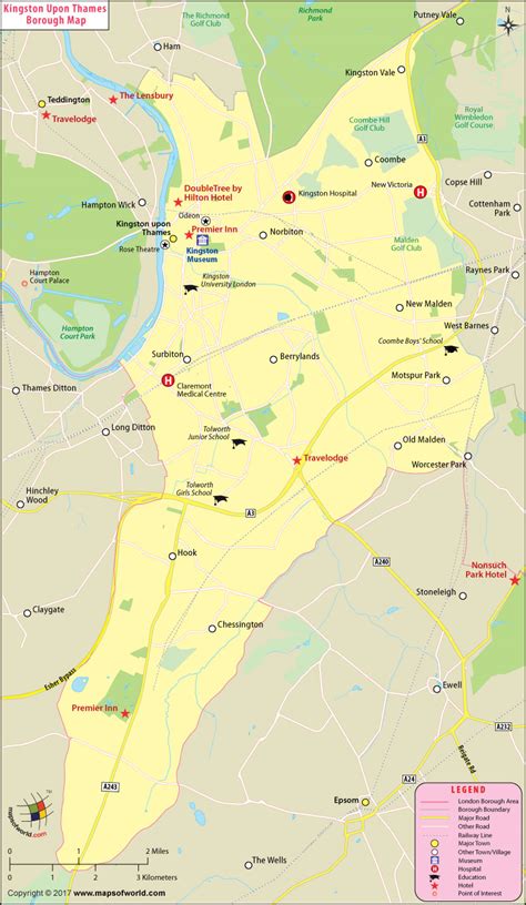 kingston upon thames boundary map