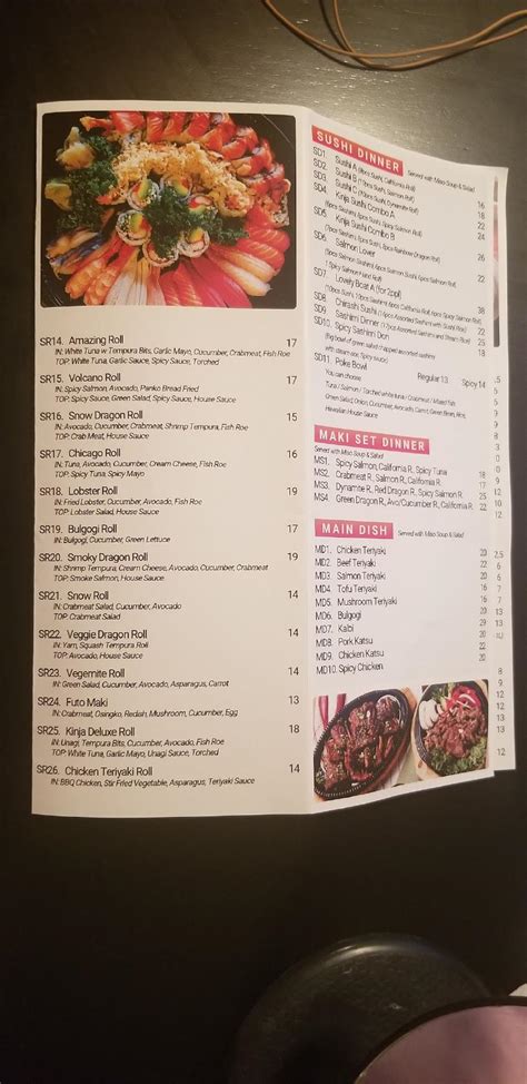 kinja sushi menu
