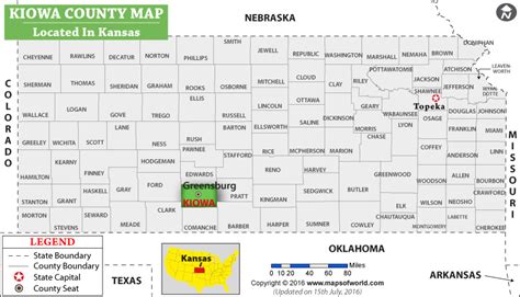 Kiowa County Ks Map
