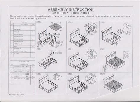 Kira Storage Bed Assembly Instructions