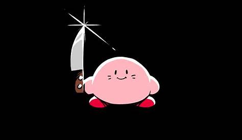 Kirby With A Knife Wallpaper