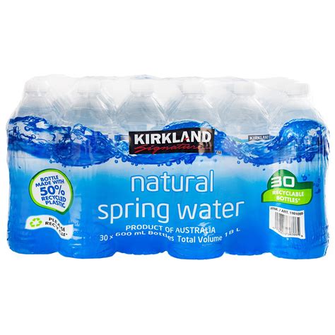 Kirkland Signature Natural Spring Water, 80 x 330ml Sports Cap Bottles