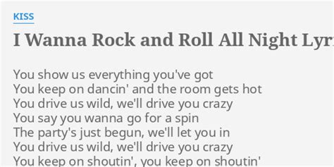 Suche Kindisch Versehentlich kiss i want to rock and roll all night