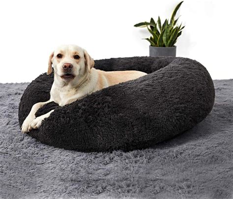 Monba Deluxe Flauschiges Extra Großes Hundebett Sofa Rundes Kissen