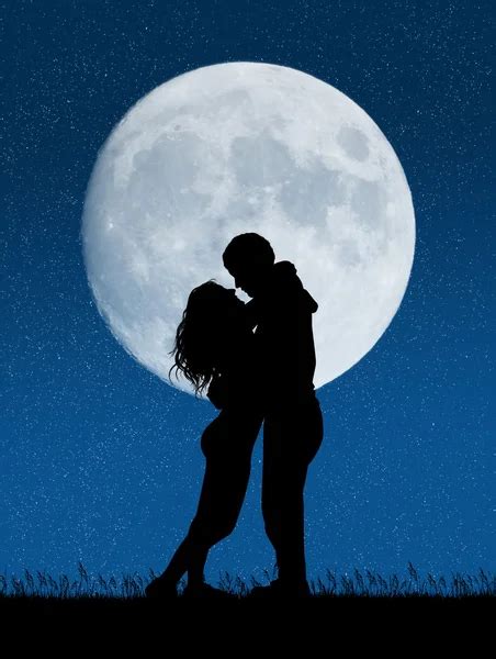 kissing in the moonlight