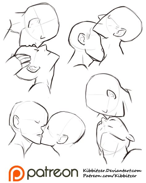 Kissing Neck Reference Drawing Sketch