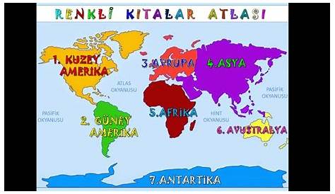 Kitalar Harita Dünya Dilsiz sı Kıtalar Renkli Boombich