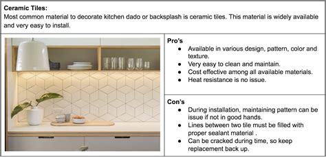 Awasome Kitchen Dado Tiles Sizes References