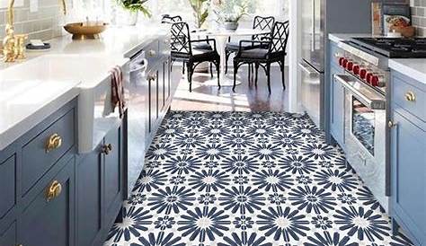 Retro nostalgic kitchen floor tiles decorative renovation stickers