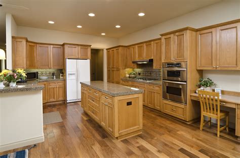 Cool Kitchen Flooring Oak Cabinets References