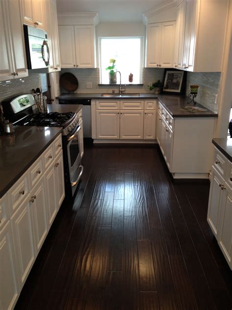 List Of Kitchen Flooring White Cabinets Dark Countertops References