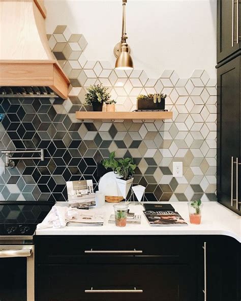 Review Of Kitchen Geometric Tile Backsplash Ideas