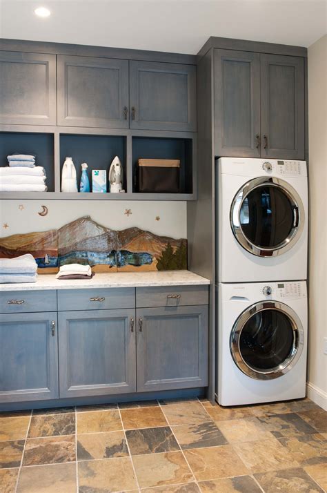 Laundry & Kitchen Functional Space Combination Small Design Ideas