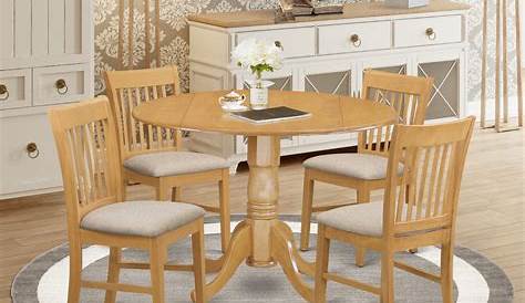 Kitchen Table Sets Round 5 Piece Dining Set Grey Wood Room 4 Chairs Compact