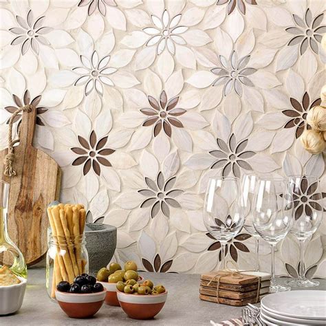 List Of Kitchen Tiles Flower Design Ideas