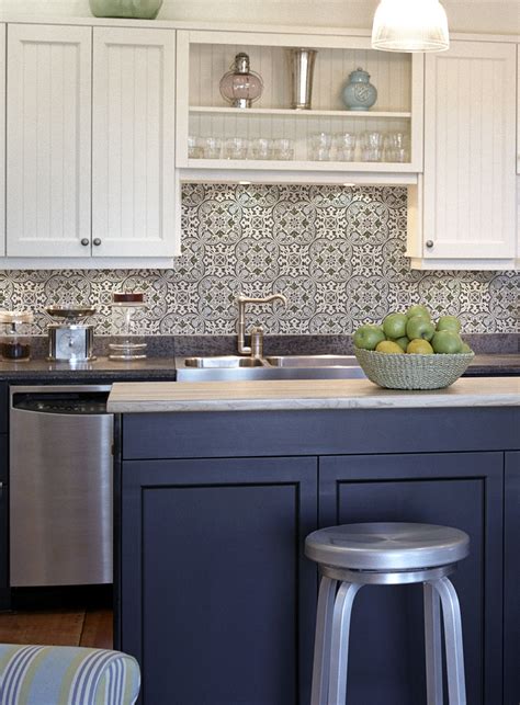 Cool Kitchen Tiles To Go With Navy Kitchen Ideas