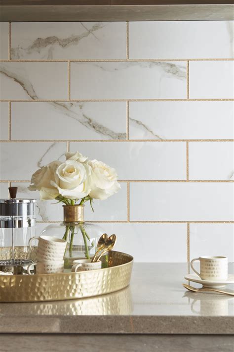 Incredible Kitchen Tiles White And Gold References