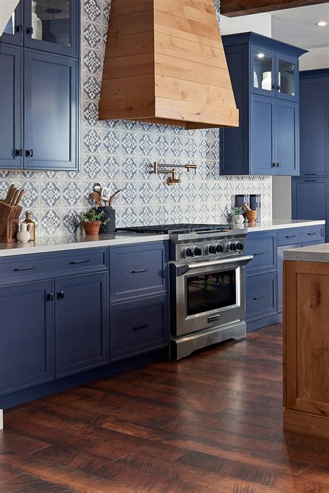 The Best Kitchen Tiles With Blue Cupboards References