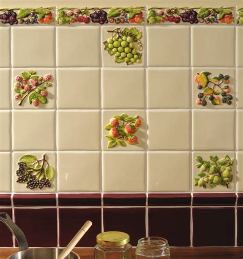 Awasome Kitchen Tiles With Fruit Design References