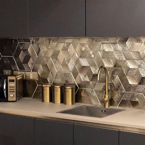 Famous Kitchen Wall Tiles Gold Ideas