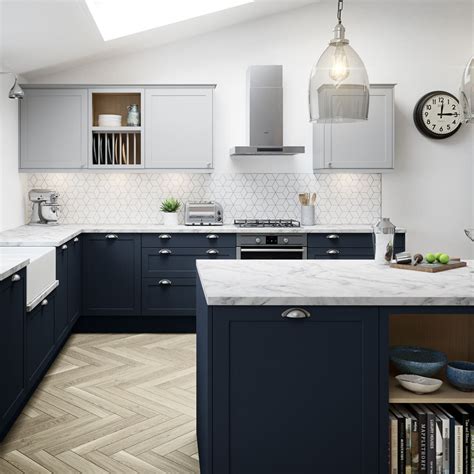 39 Nice Dark Blue Kitchen With Luxurious Accent SWEETYHOMEE