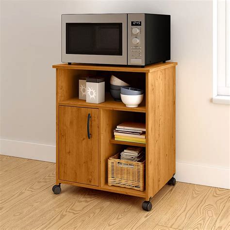 Kitchen Cart With Microwave Storage