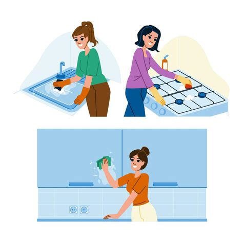 Kitchen Cleaning Clipart