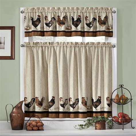 kitchen curtains with roosters