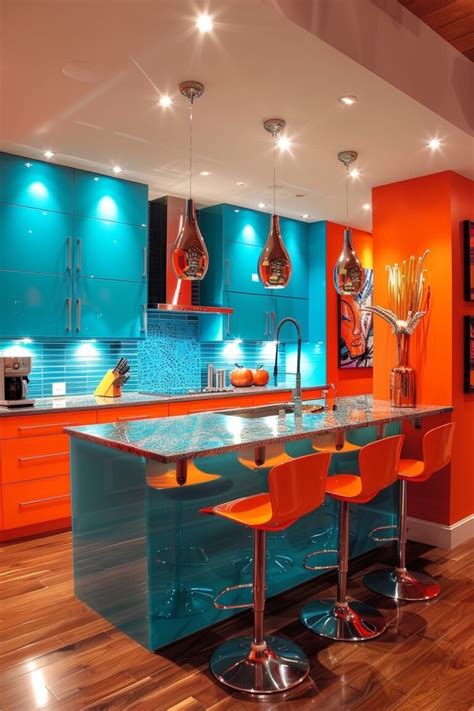 kitchen decor bold colors