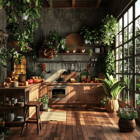 kitchen decor natural materials