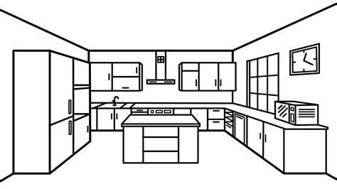 Kitchen Design Simple Drawing