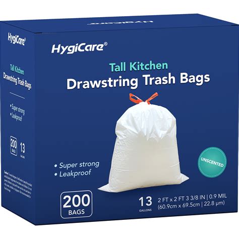 Kitchen Drawstring Trash Bags Tall