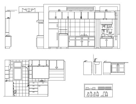 Kitchen Elevation Cad Drawing