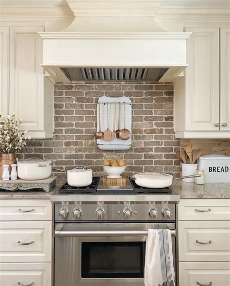 kitchen ideas with brick backsplash