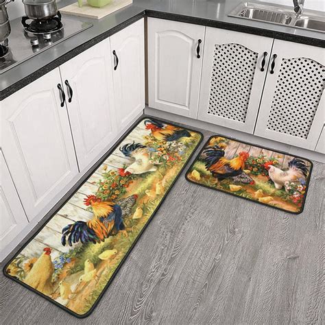 Kitchen Rooster Rug Sets