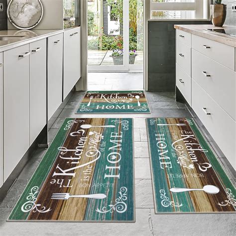 Kitchen Rug Sets Teal