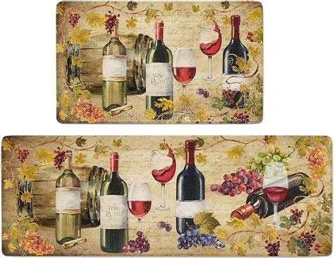 Kitchen Rugs Wine Theme