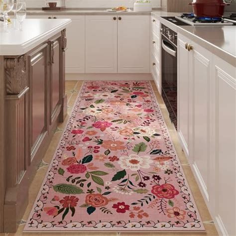Kitchen Runner Rugs Pink