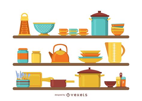 Kitchen Shelves Vector