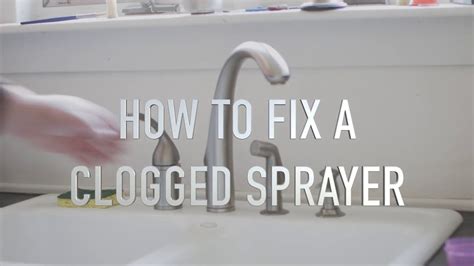 Kitchen Sprayer Clogged