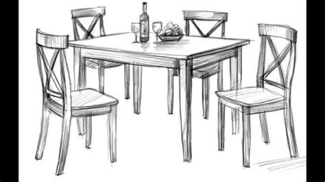 Kitchen Table Drawing Easy