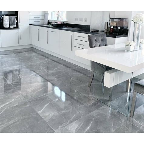 Kitchen Tiles Gray Marble