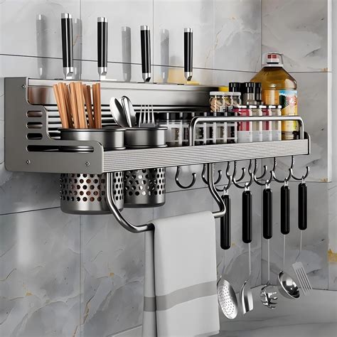 Kitchen Utensil Rack Mounted