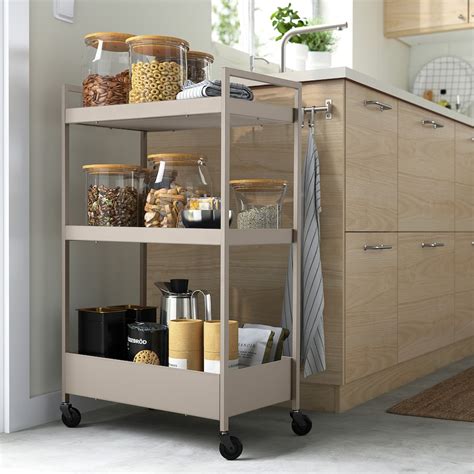 Kitchen Utility Cart Beige